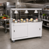 Thumbnail image #2 for Vollrath 2-Series Affordable Portable 46-Inch White Utility Station with Buffet Breath Guard, Sliding-Door Storage and Casters