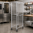 Thumbnail image #2 for Mobile Full-Height Side-Loading Aluminum Sheet Pan Rack for 10 Full-Size Sheet Pans