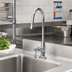 Thumbnail image #2 for T&S Brass Single-Temperature Deck-Mount Single Pantry Faucet with 5 3/4 Inch Swivel/Rigid Gooseneck and Vandal-Resistant Aerator