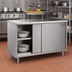 Thumbnail image #2 for Eagle Spec-Master 48-Inch Stainless Steel Plate Cabinet with Sliding Doors