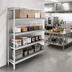 Thumbnail image #2 for Fermostock 4-Tier Polymer Shelving Unit Expansion Kit, 83 Inch H x 26 Inch W x 18 Inch D, 1-Upright