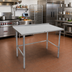 Thumbnail image #2 for John Boos Stallion 72-Inch Stainless Steel Top Work Table with 1-1/2-Inch Rear Backsplash and Galvanized Base