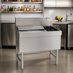 Thumbnail image #2 for Eagle Group Spec-Bar BCT48R-19 48-Inch Insulated Combo Ice Bin/Bottle Unit, 100 lb Capacity, Right-Side 6-Bottle Compartment