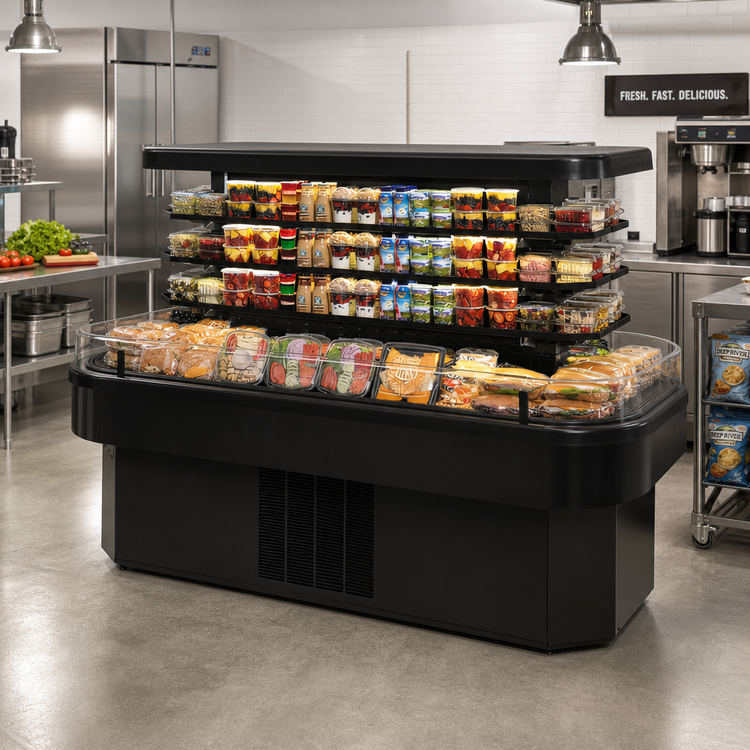 Product image #2 for Federal Industries Elements Island Self-Serve Refrigerated Merchandiser, Self-Contained, 84.5" W x 40.5" D x 60" H