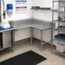 Thumbnail image #2 for John Boos Pro-Bowl Clean Corner L-Shaped Stainless Steel Dish Table, 60