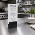 Thumbnail image #2 for Black Rectangular Aluminum Menu Card Holder