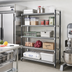 Thumbnail image #2 for Cambro Camshelving Elements XTRA Stationary Add-On Unit, 21 x 42 x 72 Inch, 5-Tier Vented Polymer Shelving, Speckled Gray