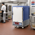 Thumbnail image #2 for Metro C5 3 Series Blue Insulation Armour Mobile Half-Height Heated Holding Cabinet with Solid Door and Lip Load Slides