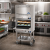 Thumbnail image #2 for Comstock-Castle 2PO19 Double-Stack Gas Pizza Oven on Leg Frame with 4 Hearth Decks