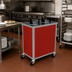 Thumbnail image #2 for Atlas Metal MEPD3H-6-1/2 Mobile Three-Tube Heated Plate Dispenser