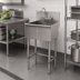Thumbnail image #2 for Advance Tabco Freestanding Stainless Steel Service Sink with Faucet, 31 x 16 Inch Bowl