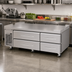 Thumbnail image #2 for Turbo Air PRO Series Two-Section 4-Drawer Freezer Chef Base with Stainless Steel Flat Top