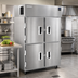 Thumbnail image #2 for Delfield 6000XL Two-Section Reach-In Refrigerator with Four Locking Half-Height Solid Doors, 41.5 Cu. Ft., Top-Mounted Self-Contained
