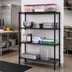 Thumbnail image #2 for Quantum Wire Shelving Starter Kit, 48 x 30 x 54 Inch, 4-Shelf, Black Epoxy Antimicrobial Finish