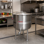 Thumbnail image #2 for Crown DL-30 Direct Steam Stationary Kettle, 30 Gallon, 2/3 Jacket, Tri-Leg