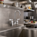 Thumbnail image #2 for Fisher Commercial Backsplash-Mount Faucet with 6-Inch Swivel Gooseneck Spout