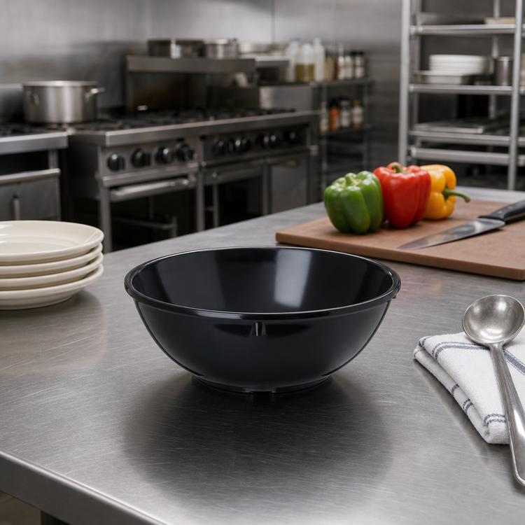 Product image #3 for Dallas Ware® 14 oz Black Melamine Nappie Bowl