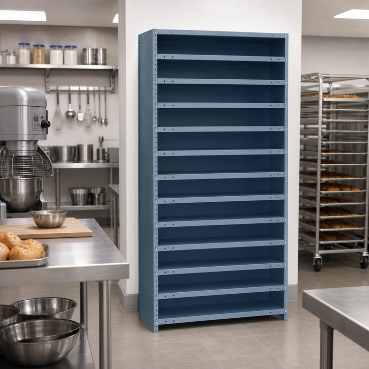 Product image #2 for Quantum Heavy-Duty Closed Wire Shelving Unit, 36 x 18 x 75 Inches, 13 Shelves