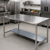 Thumbnail image #2 for 103-Inch x 19-Inch Galvanized Steel Undershelf for Work Tables