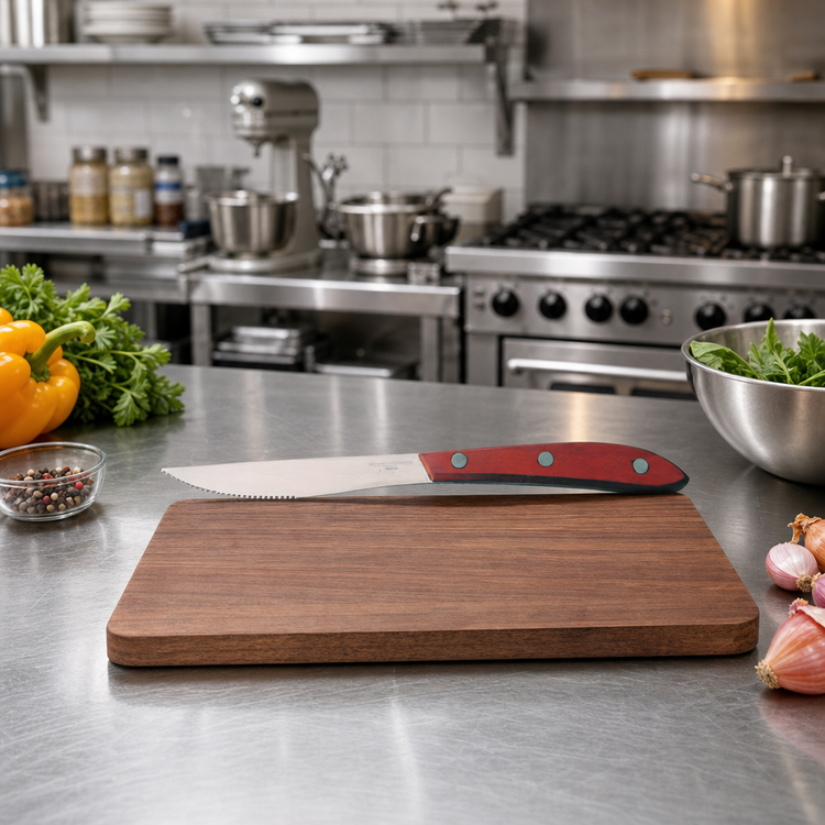 Product image #2 for Admiral Craft 4-1/4 Inch Serrated Steak Knife with Pakka Wood Handle