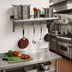 Thumbnail image #2 for Advance Tabco Wall-Mounted Stainless Steel Shelf with Pot Rack, 36