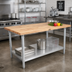 Thumbnail image #2 for John Boos 48 x 30 Inch Edge Grain Maple Wood Top Work Table with Adjustable Undershelf