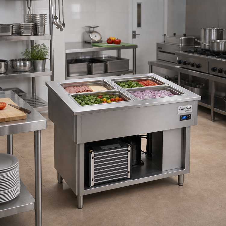 Product image #2 for Delfield LiquiTec 8186-EFP 6-Pan Drop-In Self-Contained Eutectic Cold Food Well
