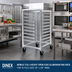 Thumbnail image #2 for Dinex Mobile Full-Height Open-Side Aluminum Pan Rack for 10 Full-Size 18 x 26 Pans
