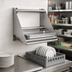 Thumbnail image #2 for Eagle Group Wall-Mounted Tubular Dishtable Rack Shelf, 21 x 15.5 x 12 Inches, Knock-Down, 304 Stainless Steel