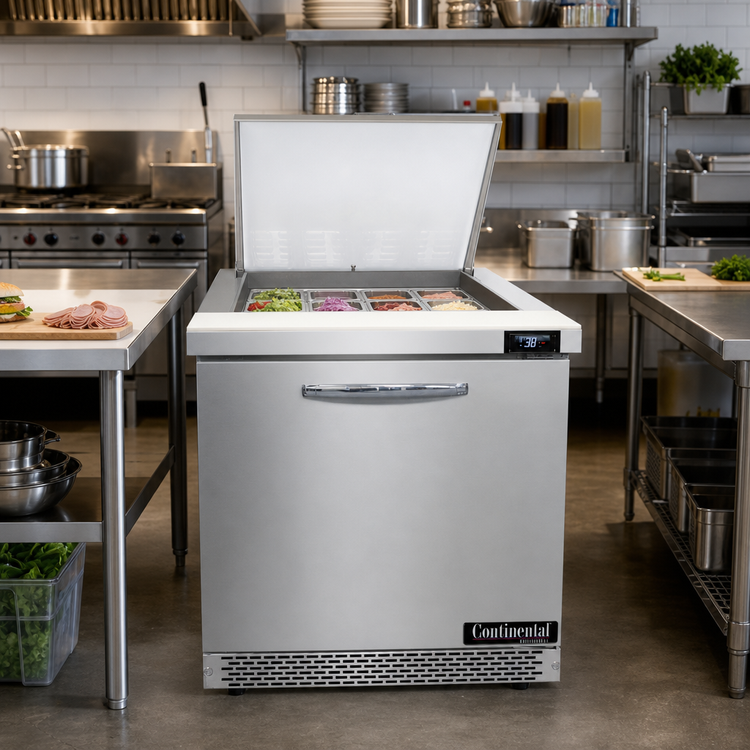 Product image #2 for Continental Refrigerator D32N12M-FB Designer Line 32" Mighty Top Front Breather Sandwich Unit