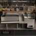 Thumbnail image #2 for Krowne Taffer Command Station 76-Inch Underbar Bar Ice Bin with Hybrid Sink and Speedrail