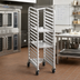 Thumbnail image #2 for Channel Heavy-Duty Nesting End-Load Aluminum Bun Pan Rack, 18 Pan Capacity, 64-Inch High