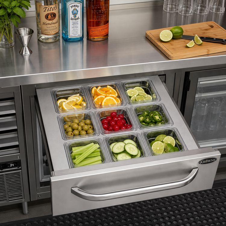 Product image #2 for Krowne BD-101 Garnish Insert with 10 Cups for Back Bar Cooler Drawers