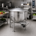 Thumbnail image #2 for Legion LS-60 60-Gallon Stationary Direct Steam Kettle with Full Jacket and Tri-Leg Base