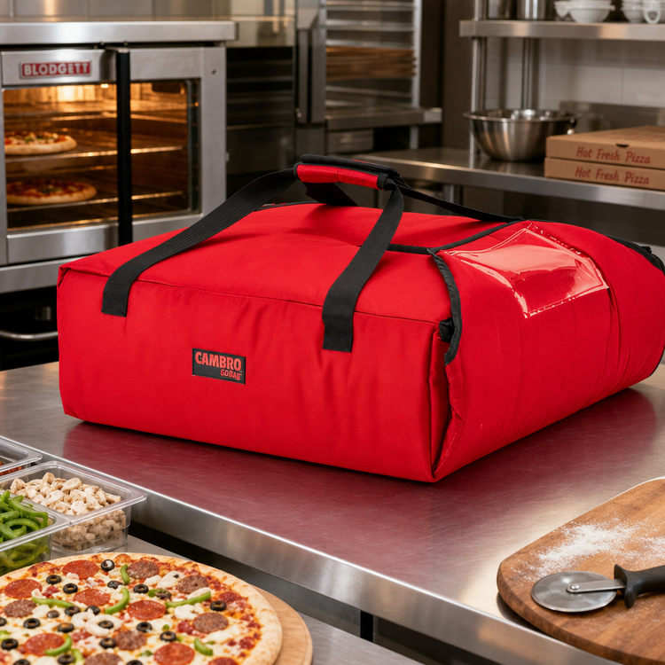 Product image #2 for Cambro GoBag Premium Pizza Delivery Bag, Red, Holds 2 x 16-Inch or 3 x 14-Inch Pizza Boxes