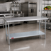 Thumbnail image #2 for Duke Manufacturing 84-Inch x 24-Inch Stainless Steel Work Table with Galvanized Undershelf