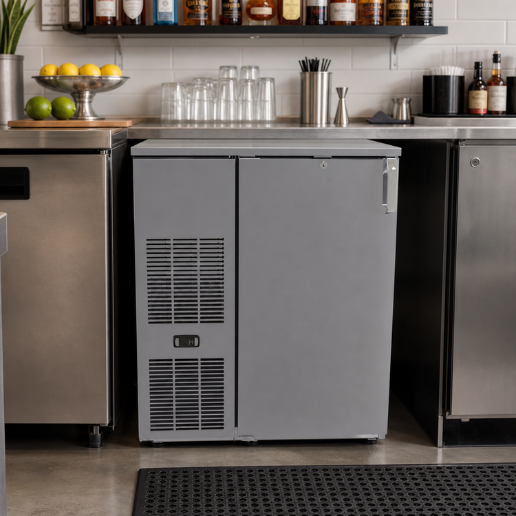Product image #2 for Glastender C1FB32 One-Zone Front-Serviced Bar Profile Back Bar Cooler, 32 Inch, 1-Section