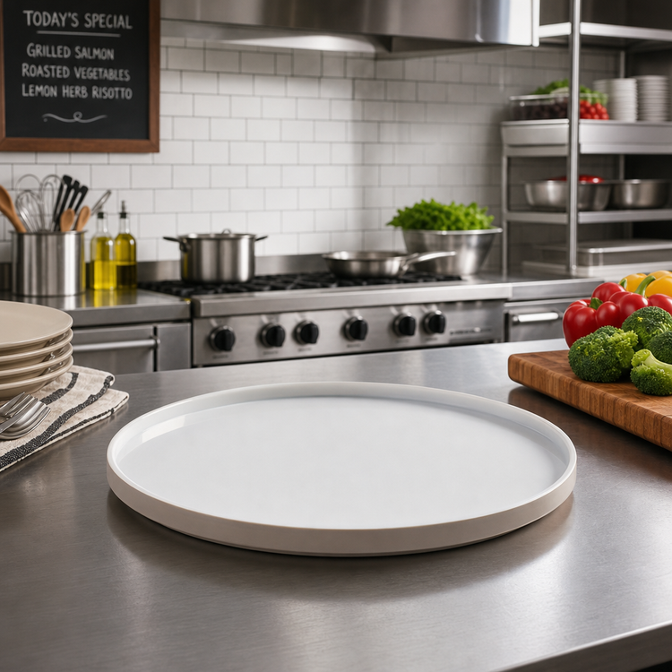 Product image #2 for American Metalcraft 9-Inch Round BPA-Free Melamine Plate, Mocha