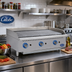 Thumbnail image #2 for Globe 36-Inch Heavy-Duty Gas Countertop Charbroiler with Cast Iron Grates and Radiant Covers