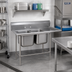 Thumbnail image #2 for Advance Tabco Regaline 2-Compartment Sink with Right-Hand Drainboard, 20