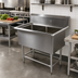Thumbnail image #2 for John Boos Pro-Bowl 2-Compartment Stainless Steel Floor Model Sink with 24