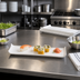 Thumbnail image #2 for Rectangular Porcelain Platter with Curved Ends, 15-1/2 x 5 Inch, White