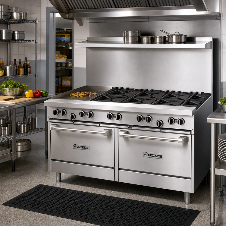 Product image #2 for Garland US Range U Series 60-Inch Gas Restaurant Range with 6 Open Burners, 24-Inch Griddle and 2 Standard Ovens