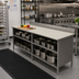 Thumbnail image #2 for John Boos 84-Inch x 30-Inch Poly Top Work Table with Open Front Cabinet Base and 5-Inch Backsplash