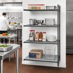 Thumbnail image #2 for Cambro Camshelving® Basics Plus CBA243064VS4580 Polymer Shelving Add-On Unit, 24" Deep x 30" Wide x 64" High, 4-Tier, Vented/Solid