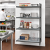 Thumbnail image #2 for Camshelving Basics Plus 24-Inch Deep x 30-Inch Wide x 64-Inch High 4-Tier Add-On Shelving Unit with Vented and Solid Shelf Plates, Brushed Graphite