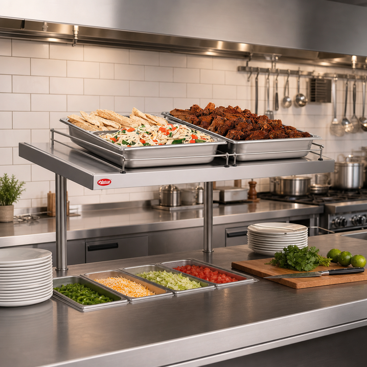 Product image #2 for Hatco Glo-Ray 36-Inch Freestanding Heated Shelf, 6-Inch Deep, Stainless Steel Top