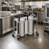Thumbnail image #2 for Atlas Metal 4-Stack Unheated Mobile Open Plate Dispenser for 5-3/4 Inch Plates