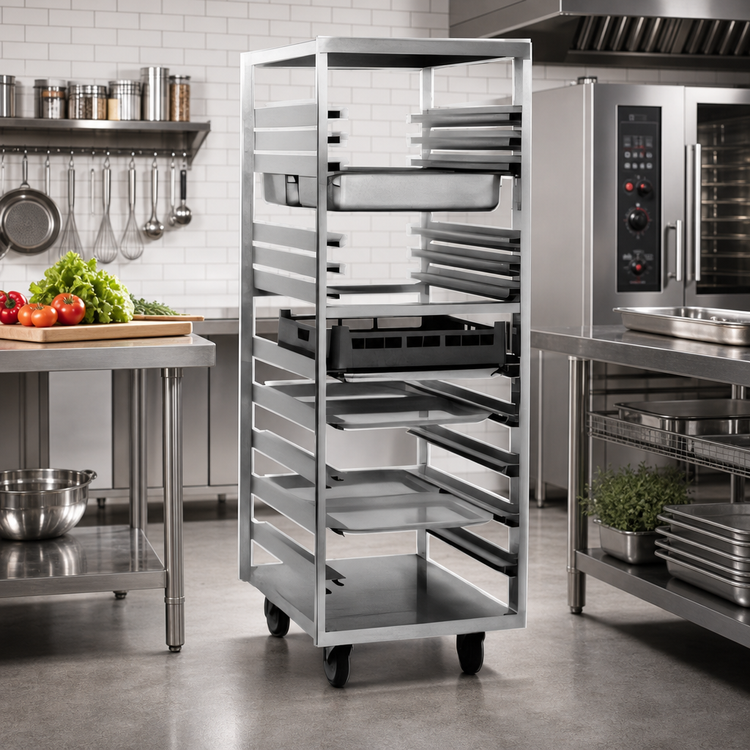 Product image #2 for Panco Universal Mobile Front-Loading Pan Rack with 13 Universal Angle Slides