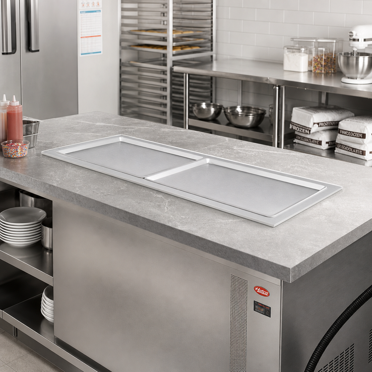 Product image #2 for Hatco FTBR-S3 Remote Drop-In Slim Frost Top, 80-13/16 Inch, 3 Full-Size Sheet Pan Capacity, R-513A